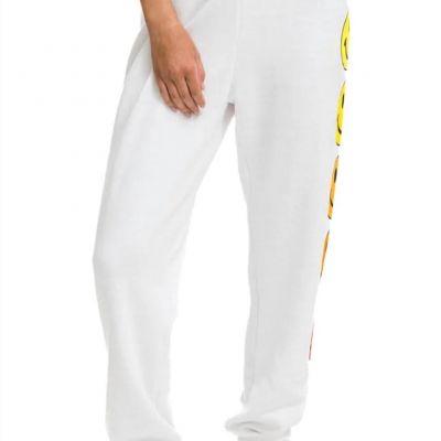 Aviator Nation smiley sunset sweatpants in White - size XS